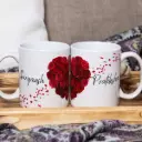 Personalized Coffee Mug Set of 2, Custom Mugs for Couples with Name Printed 